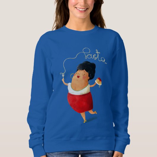 Sweatshirt Madame italienne de pâtes (Devant)
