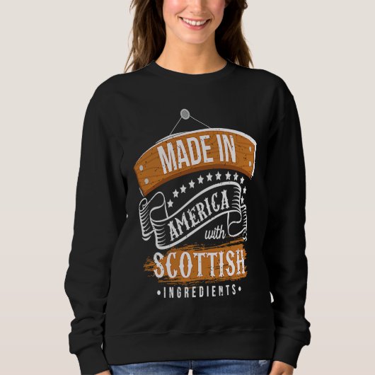 Sweatshirt Made In America With Scottish Ingredients  Scotlan (Devant)
