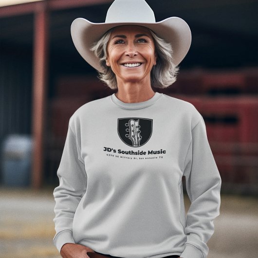 Sweatshirt Magasin de musique du côté sud de JD avec adresse