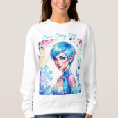 Sweatshirt Magic elf neige forêt gelée conte de fées (Devant)