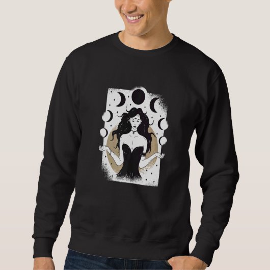 Sweatshirt Magic Pagan Wicca Wicca sorcière lunaire déesse lu (Devant)