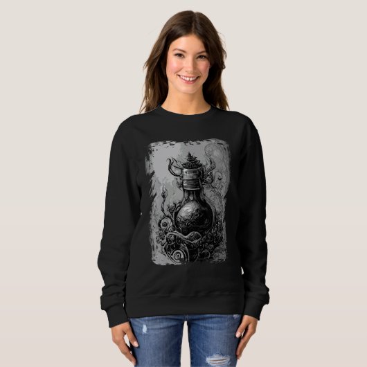 Sweatshirt Magic Potion Occult Horror Illustration Gothic Wit (Devant entier)