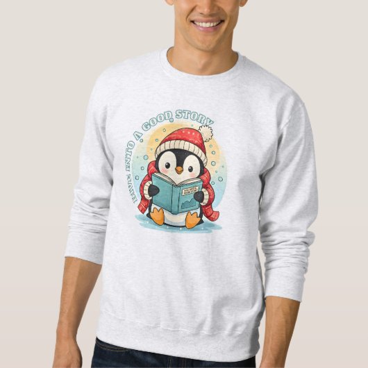Sweatshirt Magical Storytelling Penguin Winter Book Lover Swe (Devant)
