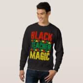 Sweatshirt Magie de l'enseignant noir (Devant entier)