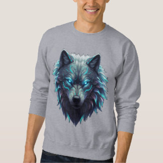 Sweatshirt Magnifique 3D Wolf Graphic Tee - Cyberpunk Forest