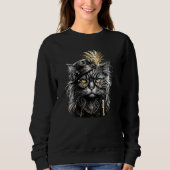 Sweatshirt Magnifique chat steampunk (Devant)