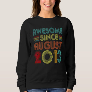 Sweatshirt Magnifique depuis août 2013 Vintage 9 Ans 9ème
