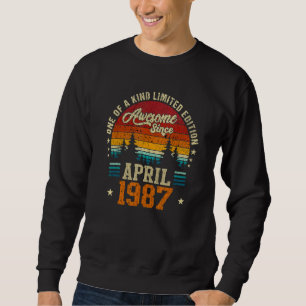 Sweatshirt Magnifique depuis avril 1987 Vintage 35ème anniver