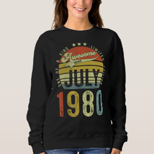 Sweatshirt Magnifique Depuis Juillet 1980 Vintage 42ème Anniv