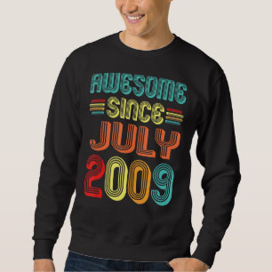 Sweatshirt Magnifique Depuis Juillet 2009 Vintage 13 Ans 13èm