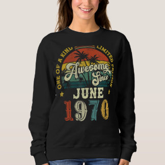 Sweatshirt Magnifique depuis juin 1970 Vintage 52e anniversai