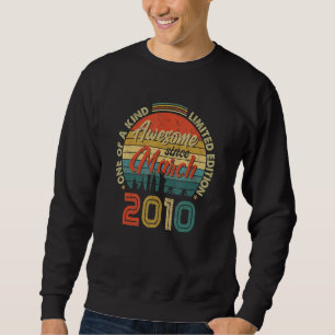 Sweatshirt Magnifique depuis mars 2010 Vintage 12ème annivers