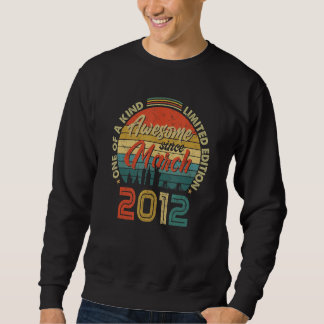 Sweatshirt Magnifique depuis mars 2012 Vintage 10e anniversai