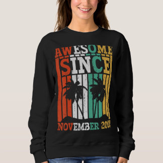 Sweatshirt Magnifique Depuis Novembre 2008 Anniversaire Vinta