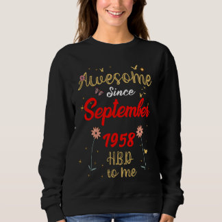 Sweatshirt Magnifique depuis septembre 1958 anniversaire Flow