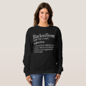 Sweatshirt Magnifique Noire Pride Melanin Blac (Devant entier)