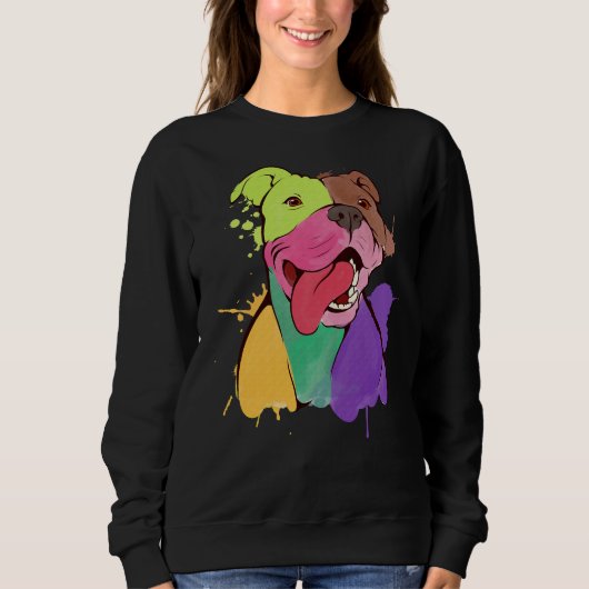 Sweatshirt Magnifique Pitbull Pit Bull Terrier Print (Devant)