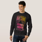 Sweatshirt Magnifique Pitbull Pour Propriétaire Pitbull En Aq (Devant entier)