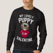 Sweatshirt Magnifique Valentine Cute Lab (Devant)