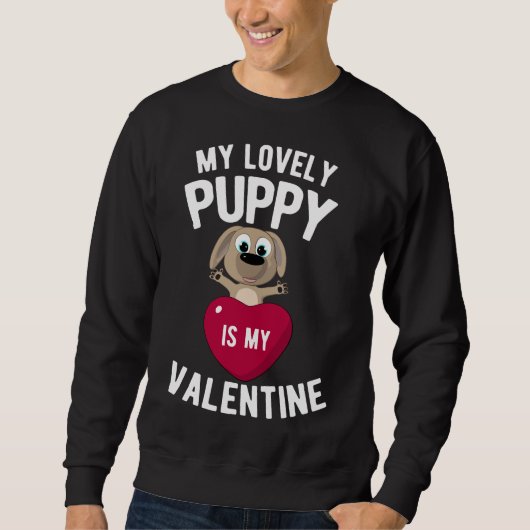 Sweatshirt Magnifique Valentine Cute Lab (Devant)