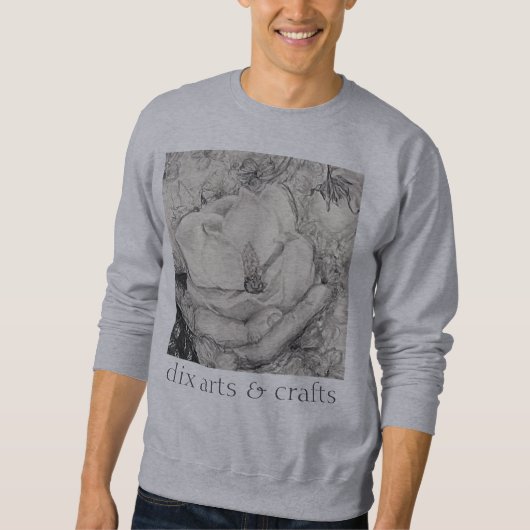 Sweatshirt magnolia namesake, fleurs, tissu, coton & main (Devant)
