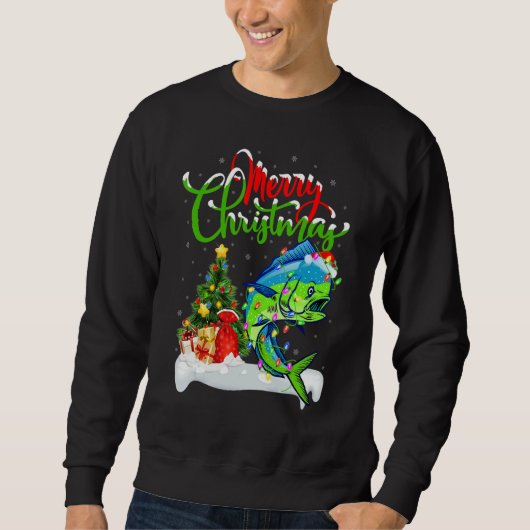 Sweatshirt Mahi Mahi Fish   Xmas Decorations Mahi Mahi Christ (Devant)