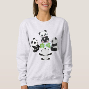 Sweatshirt Mahjong Panda Cute Funny