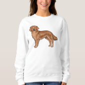 Sweatshirt Mahogany Red Golden Retriever mignon dessin (Devant)