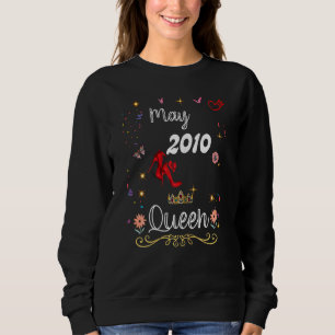 Sweatshirt Mai 2010 Reine depuis mai 2010 Fille Femmes Annive