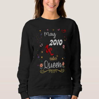 Sweatshirt Mai 2010 Reine depuis mai 2010 Fille Femmes Annive