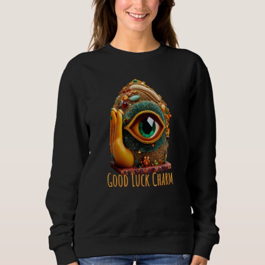 Sweatshirt Main de Hamsa Oeil de Tigre 2 (Devant)