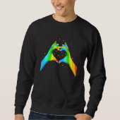 Sweatshirt Main du coeur LGBT (Devant)