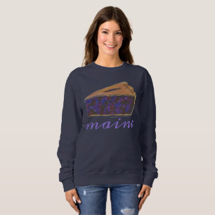 Sweatshirt Maine Blueberry Pie Slice Pièce Baking Foie Bleu