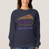 Sweatshirt Maine Blueberry Pie Slice Pièce Baking Foie Bleu (Devant)