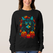 Sweatshirt Maine Coon Cat Halloween (Devant)