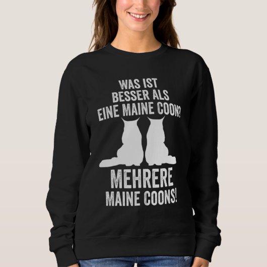 Sweatshirt Maine Coon Chat Friend Disons (Devant)