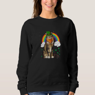 Sweatshirt Maine Coon Jour de la Saint Patrick Leprechaun