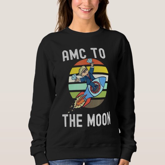Sweatshirt Mains De Diamant Amcwallstreetbets Amc Apes Amc À (Devant)