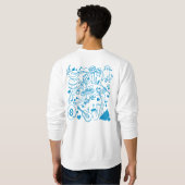 Sweatshirt Mains de musique - conception ASL (Dos entier)