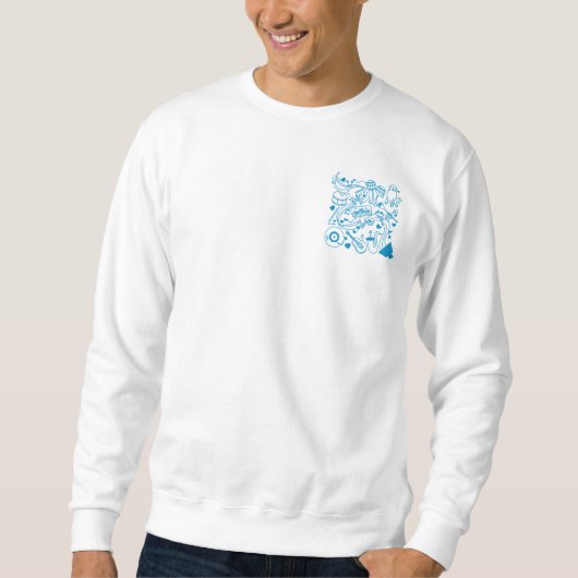 Sweatshirt Mains de musique - conception ASL (Devant)