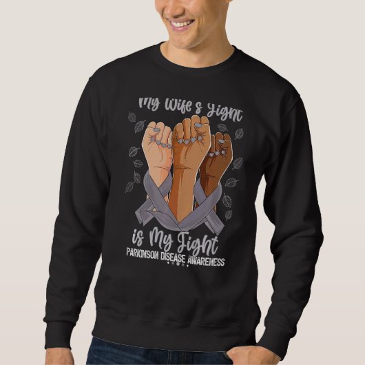 Sweatshirt Mains Le combat de ma femme est mon combat Awar de (Devant)