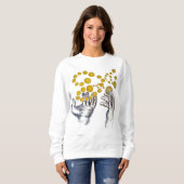 Sweatshirt Mains tendues avec Globes dorés (Devant entier)