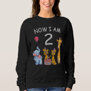 Sweatshirt Maintenant, j'ai 2 ans 2e anniversaire au Zoo