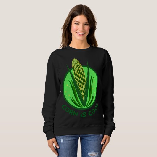 Sweatshirt Maïs Maize Plante Grain Végétal (Devant entier)