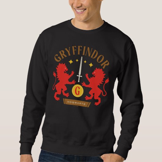 Sweatshirt Maison GRYFFINDOR™ Double Lion Épée Graphique (Devant)