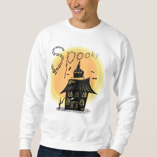Sweatshirt Maison Hantée Halloween Effrayant (Devant)