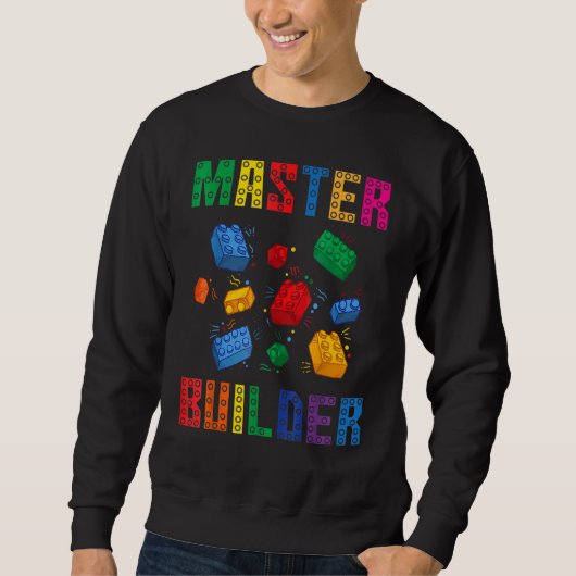Sweatshirt Maître de la construction amusante Brique Construc (Devant)
