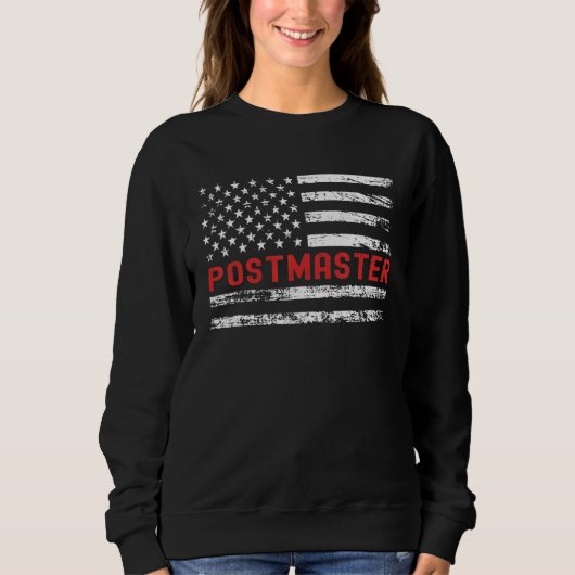 Sweatshirt Maître de poste Drapeau États-Unis Profession Titr (Devant)