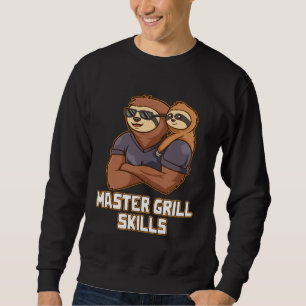 Sweatshirt Maître des compétences de grillade Papa gourmet No