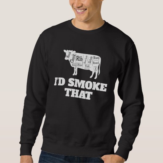 Sweatshirt Maître Grill Chef Roi Je Fumerais Ça (Devant)